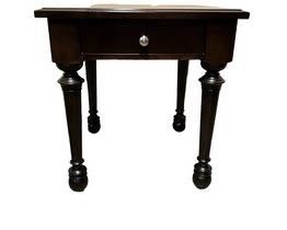 $75      Martha Stewart for Bernhardt End Table MA158-11 (ALL REASONABLE OFFERS ACCEPTED)      Description: Martha Stewart for Bernhardt Furniture accent table. In very good vintage furniture condition, normal age wear, super clean finish with a single chrome knob.
Dimensions: 25 x 26 x 26.5 H in
Condition: Item is in very good condition with only minor superficial signs of wear associated with age and use. 
Location: Local pick up only West Linn, OR. Located in the garage for easy access. Visit our "Need a shipper" tab or contact us for shipper suggestions.       https://goodbyhello.com/products/copy-of-martha-stewart-for-bernhardt-coffee-table-ma158-10?_pos=7&_sid=4b6b24362&_ss=r