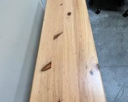 $135 USD      Hammary Furniture Pine Console Sofa Table MA158-13 (ALL REASONABLE OFFERS ACCEPTED)      Description: Rustic country French farmhouse console table or sofa table by Hammary Furniture. Crafted from slabs of thick Pine with a beautifully aged, warm patina on the wood. Made with wood peg joinery the table is supported by turned legs ending with peg feet. 
Dimensions: 50 x 17 x 26.5 H in
Condition: Item is in very good condition with only minor superficial signs of wear associated with age and use. 
Location: Local pick up only West Linn, OR. Located in the garage for easy access. Visit our "Need a shipper" tab or contact us for shipper suggestions.      https://goodbyhello.com/products/copy-of-pier-1-imports-console-sofa-table-ma158-12?_pos=5&_sid=4b6b24362&_ss=r