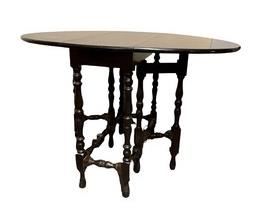 $95 USD      Antique Drop Leaf Oval Table w/Drawer MA158-14 (ALL REASONABLE OFFERS ACCEPTED)     Description: ANTIQUE AMERICAN DROP-LEAF GATE-LEG TABLE. First Half of the 18th Century. Oval top over a single drawer. Ring- and block-turned legs, two of which swing to support leaves.
Dimensions: Open: 46 x 32.5 x 30.5H in | Closed: 32.5 x 13 x 30.5 in
Condition: Item is in very good condition with only minor superficial signs of wear associated with age and use. 
Location: Local pick up only West Linn, OR. Located in the garage for easy access. Visit our "Need a shipper" tab or contact us for shipper suggestions.      https://goodbyhello.com/products/copy-of-hammary-pine-console-sofa-table-ma158-13?_pos=4&_sid=4b6b24362&_ss=r