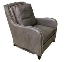 $680 USD      Ethan Allen Malone Grey Leather Sloped Arm Club Chair w Nickel Nailhead Trim VR49-10890      Description : Take a seat in this dignified Malone chair by Ethan Allen. It’s clubby in every good way, with distinctive English roots and a deep seat designed for long stays. Double nail head trim lends character, while sloping arms that meld into a framed back soften its masculine look. Full-grain and top-grain leathers can show natural markings; these characteristics are unique to each piece and show that your leather furniture is one of a kind ORIGINAL RETAIL $2600.00


Item Number : 49-10890

Category : Chairs

Brand : None

Attributes

Condition Desc. : Excellent condition with the only sign of wear being a slight softening of the leather. No nicks, scratches or discoloration Please refer to photos for a more detailed look at condition. We make every attempt to list and photograph any defects or signs of wear that are significant to this sale.
Location : Portland, OR      ht