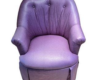 $127.5 USD     Pennsylvania House Tufted Curved Back Accent Chair PD138-37     Description: Pennsylvania House Furniture as a leader in quality American made furniture since 1887.  This piece is a great size for adding seating and color to any room where space is an issue.  Small in stature but large in purpose, this tufted curved back accent chair is upholstered in a print lavender geo print in a fabric that can endure heavy use. 

Dimensions: 32 x 32 x 36  Seat Height 19.5  Seat Depth 22  Arm Height 24

Condition: Good solid condition. There are the expected signs of use and wear associated with age but in overall good condition.

Location: Local pick up Lake Oswego, OR.  Shipper suggestions available upon request. Located on a lower floor with direct access outside.       https://goodbyhello.com/products/copy-of-antique-carved-wood-frame-chaise-lounge-pd138-36?_pos=7&_sid=5b437770c&_ss=r