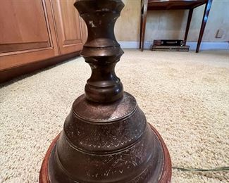 $200 USD     Embossed Pedestal Brass Floor Lamp w Center Table PD138-3    Description: Beautiful brass floor lamp.  Lovely patina and details in the etched pedestal interrupted by a center table originally used as a candle drip screen before converted to a lamp. Tweed multi color lamp shade. 

Dimensions: 19 x 19 x 62 in

Condition: Used piece that has been very well cared for and in excellent condition. 

Location: Local pick up Lake Oswego, OR 97034. Shipper suggestions available upon request. Located on the main floor with easy access.     https://goodbyhello.com/products/copy-of-set-of-2-castellano-down-swivel-reclining-chairs-pd138-02?_pos=10&_sid=5b437770c&_ss=r