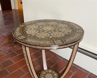 Moroccan inlay side table