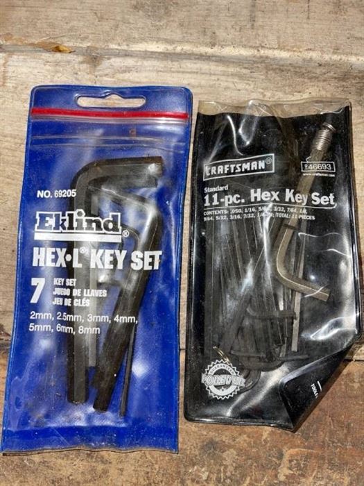 SAE and metric hex key sets