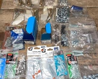 Assortment of screws, nuts, and bolts