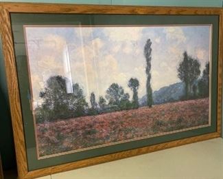 Lovely print in nice frame with matting about 27 x 41 inches