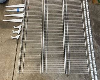 Four foot wire shelving with brackets