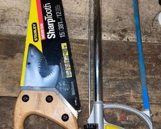 Hack saw and 15 inch saw
