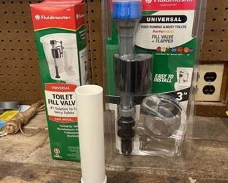 Toilet fill valves and tube