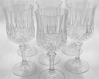 Crystal Cut Wine Glasses Set of 7