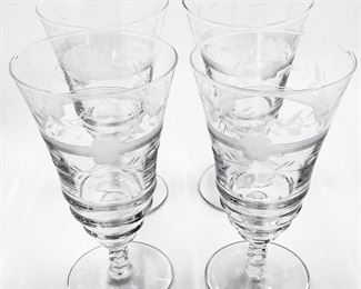 Libbey Sharpe Water Glasses Set of 4