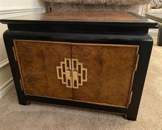 1970s Chinoiserie Side Table with Storage