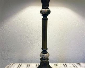Brushed Nickle Base and Stand Table Lamp
