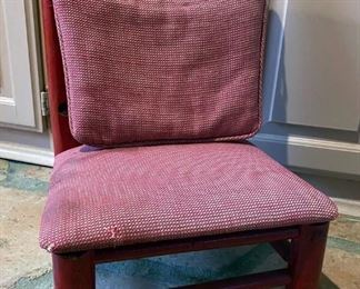 Tiny Red Wood Children's Chair