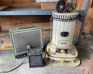 Coleman Portable Propane Heater And Tank And Corona Kerosene Heater