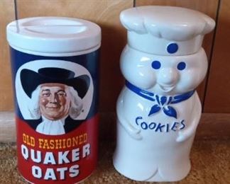 Cookie Jars Quaker Oats Pillsbury Doughboy