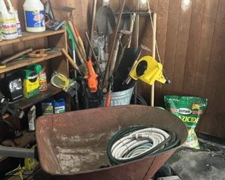 Metal Wheel Barrow Gardening Hand Tools Hedge Trimmer