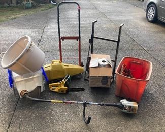 Ryobi Gas Trimmer McCulloch Chain Saw Dolly Carts