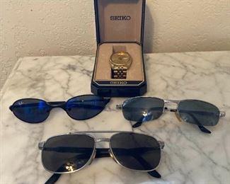 Vintage Ray Bans And Seiko Watch