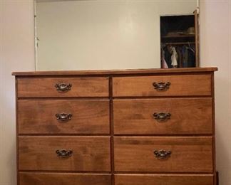 Wood Dresser With Mirror