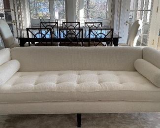 Lee Jofa Charleston Sofa. EXCELLENT BONES but needs reupholstering. Measures 84" W x 32" D x 32" H. Photo 1 of 3. 