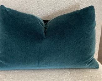 Down-Filled Velvet Mohair Lumbar Pillow in Brentano Palais Kinsky - 2 Available. Each Measures 13" x 20". 