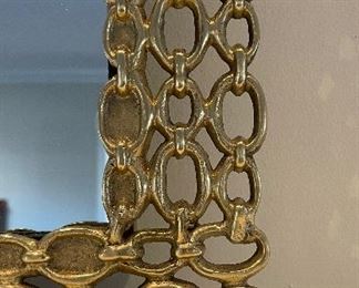 Horse Bit Chain Link Gold Mirror. Measures 27-1/2" W x 63" H. Photo 2 of 2. 