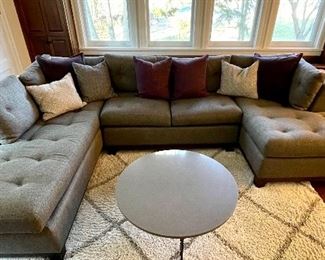 Arhaus 3-Piece Sofa Sectional. Overall Measurement 136" W x 92" D.  Left Chaise Measures 37" W x 62" D
Middle Section Measures: 60" W x 36" D, Right Chaise Measures 37" W x 92" D. Photo 1 of 4. 