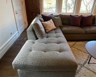 Arhaus 3-Piece Sofa Sectional. Overall Measurement 136" W x 92" D.  Left Chaise Measures 37" W x 62" D
Middle Section Measures: 60" W x 36" D, Right Chaise Measures 37" W x 92" D. Photo 2 of 4. 