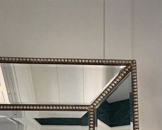 Silver Framed Floor Mirror. Measures 30" x 80". Photo 2 of 2. 