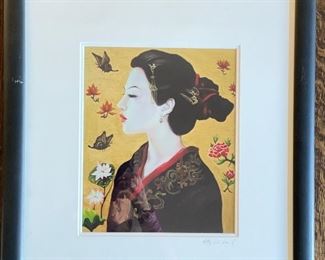 Asian Lithographs - 3 Available. Each Measures 10' x 10' Without Frame. Photo 3 of 5.
