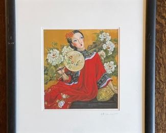 Asian Lithographs - 3 Available. Each Measures 10' x 10' Without Frame. Photo 5 of 5.