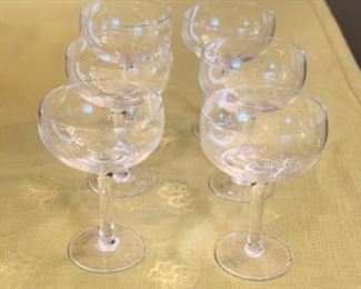 Set of 6 Champagne Coupes. 