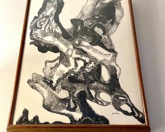 $200.  Vintage Abstract Black & White Framed Art signed by G. A. Murphy. Feel free to stare at it for hours and make your home your own personal MOMA. 18.5 x 1.75 x 24.5.