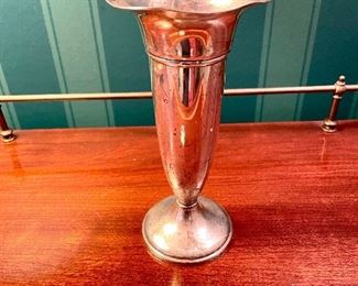 $60. Preisner Sterling Silver Weighted Silver Vase.