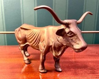 $68. Vintage Brass Longhorn from Spain.