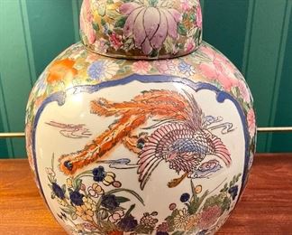 $48 each. Hand-painted Ginger Jar. Two available, sold separately.