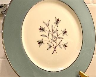 $700. Lenox Kingsley 60-Piece Dinnerware Set. Serves 12. Includes dinner plates, luncheon plates, bread and butter plates and teacups & saucers. Excellent condition!