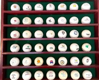 $120. Golf Ball Display Case. Holds 49 balls. Balls included. 