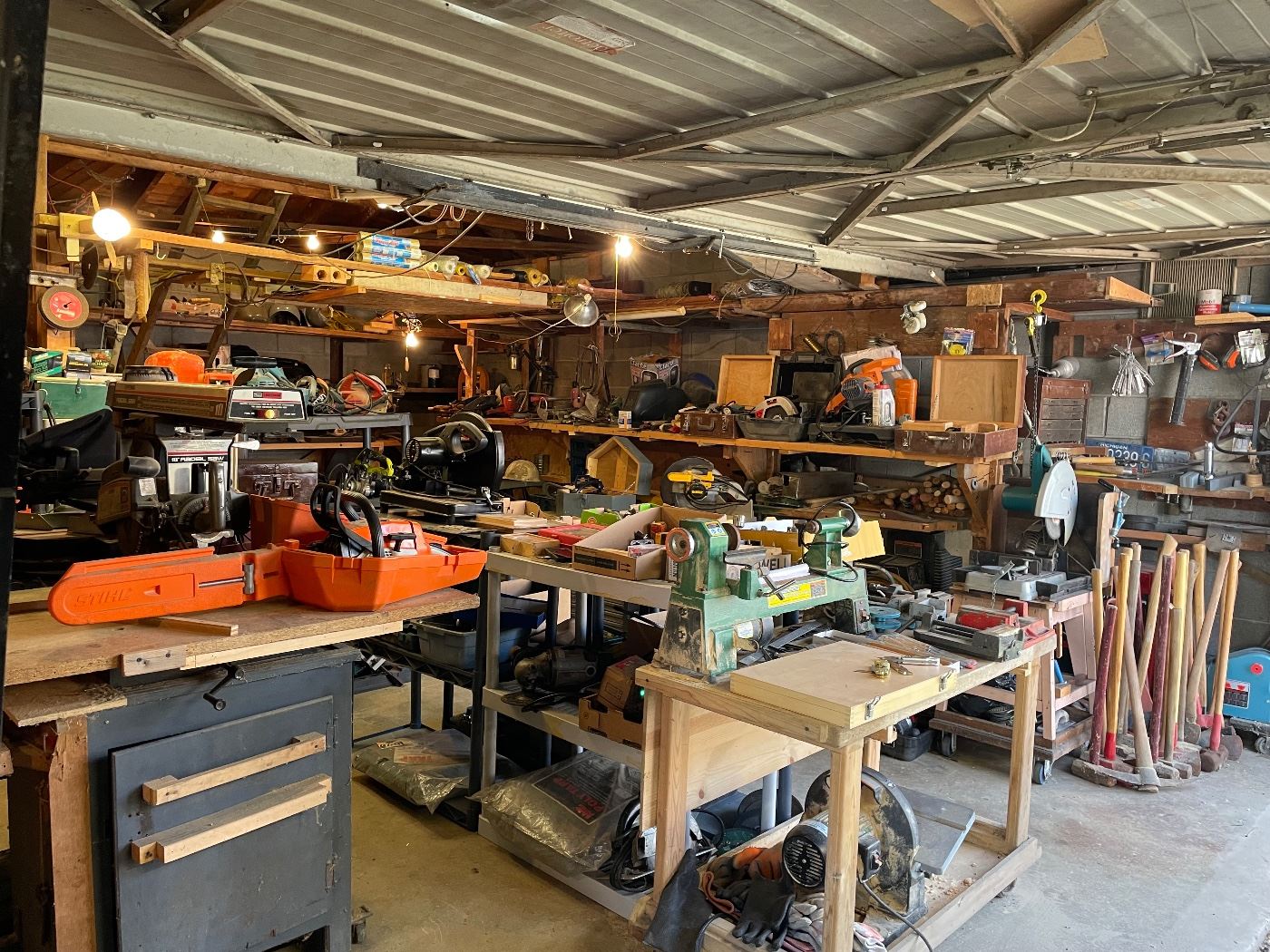 MARIO SATANI'S PRIDE AND JOY WORKING IN HIS GARAGE!!                                                                                                                   COME BROWSE HIS TREASURED TOOLS AND SEE WHAT YOU CAN ADD TO YOUR COLLECTION!