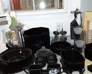 Black dishes & Misc
