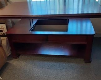 Enjoy Dinner by the couch or use as a desk.  Easy lift