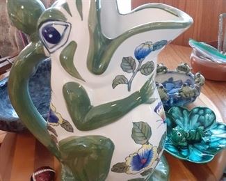Ceramic Frog Pitcher