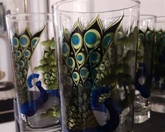 Vintage Mid-Century Peacock Glasses 8