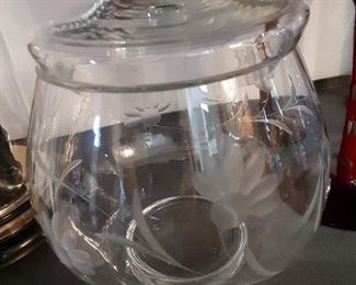 Etched Jar with Lid