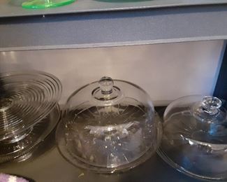 Cake Plates with Cover & without