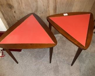 Arthur Umanoff Mid-Century Tables. Walnut 