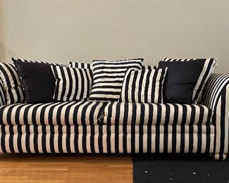 Precedent Cream & Black Striped Sofa