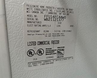 Sticker of the freezer