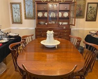 Pennsylvannia House Cherry Dining Room Table, 6 chairs and China Cabinet.  Excellent condition.